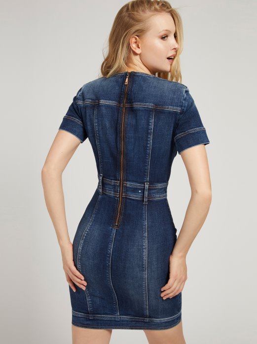 Traper Haljina S Plavim Gumbima Uz Tijelo Guess Shopping