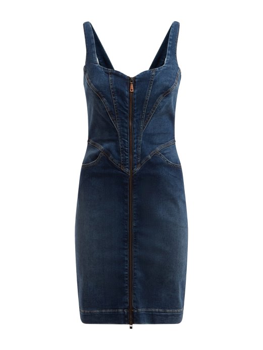 Traper Haljina S Prednjim Patentnim Zatvaračem Plava Guess Shopping