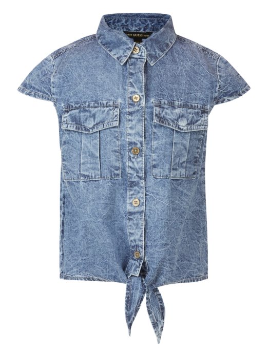 Traper Košulja S čvorovima (7-14) Guess Shopping Svijetloplava Glacier Isprana