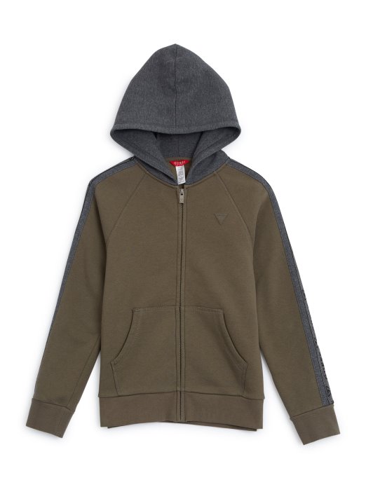 Trent Majica S Kapuljačom Na Patentni Zatvarač (7-16) Maslinasta Guess Kupnja