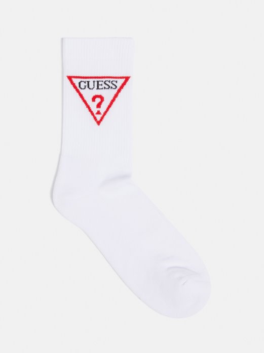 Triangle Logo Socks Guess Shopping White