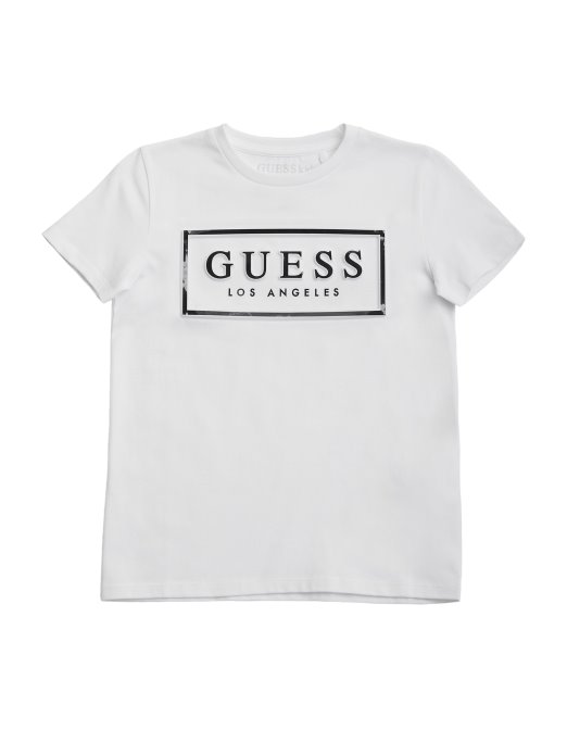 True White Guess Shopping Colt Majica S Utisnutim Logotipom (2-6)