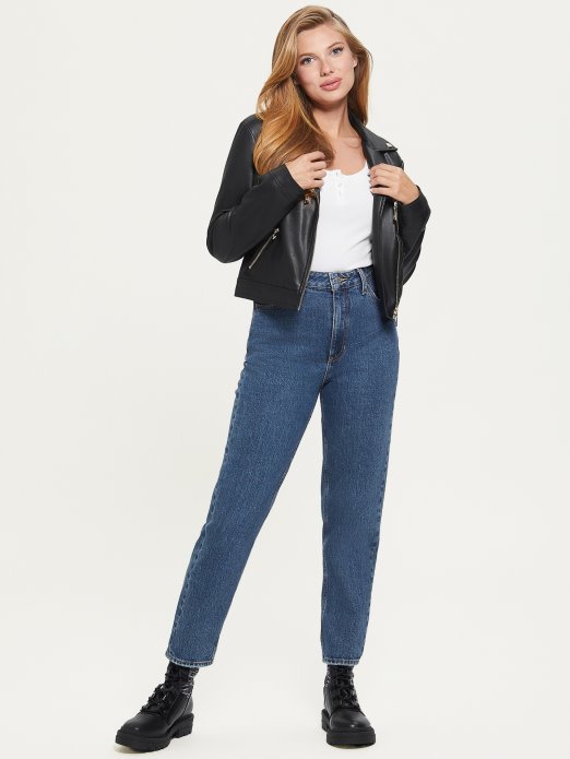 Venom Skraćena Moto Jakna Guess Shopping Jet Crna Multi