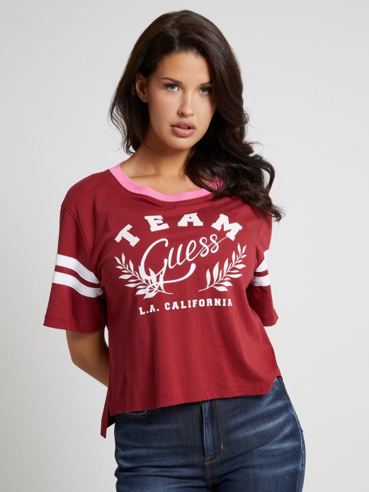 Vez Crop T-shirt Crvena Guess Shopping