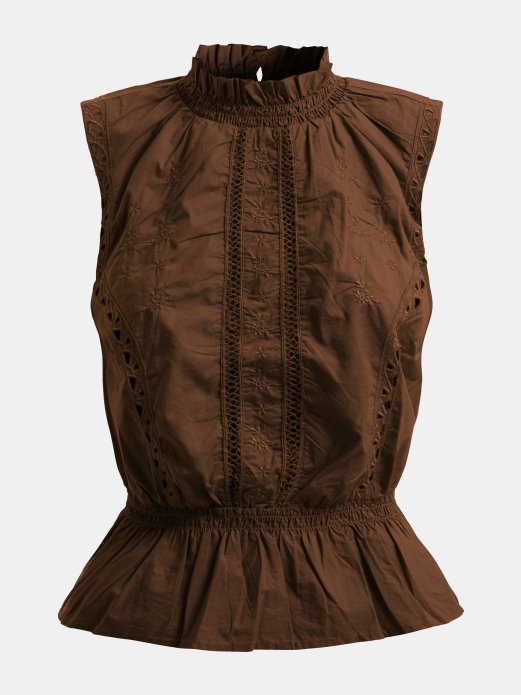 Vez Pamuk Top Smeđa Guess Shopping