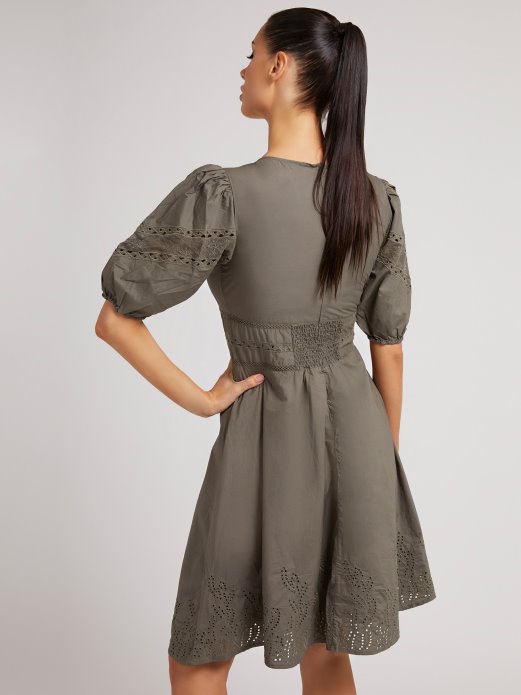 Vez Pamučna Haljina Guess Shopping Zelena