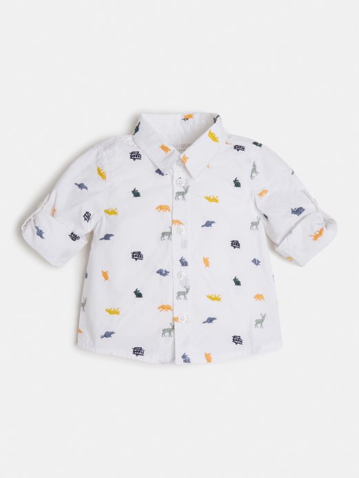 Vezena Košulja Guess Shopping Bijela Multi