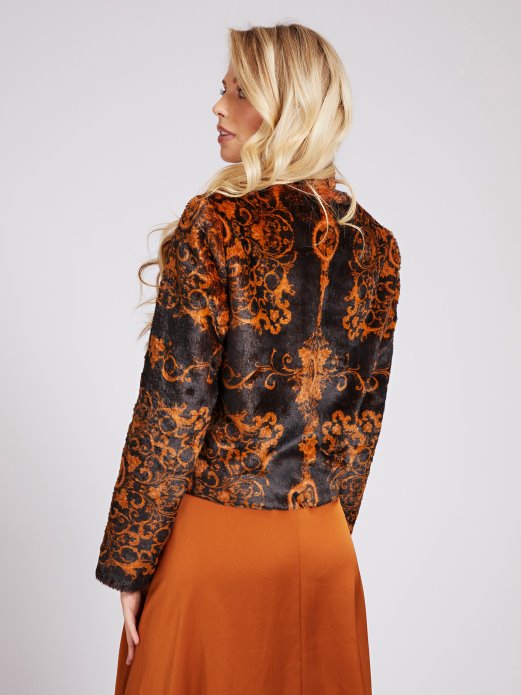 Višebojni Uzorak Guess Shopping Marciano Jakna Od Umjetnog Krzna