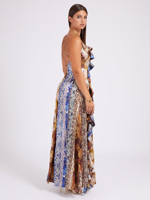 Višebojni Uzorak Po Cijelom Printu Duga Haljina Guess Shopping