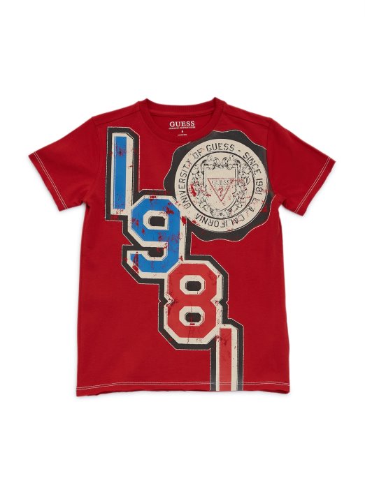 Vulcan Crvena Isprana Majica S Logotipom (7-14) Guess Shopping
