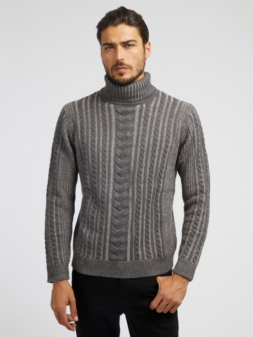 Vunena Pletena Džemper Guess Shopping Siva