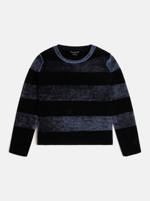 Vuneni Džemper S Prugama Sivi Guess Shopping