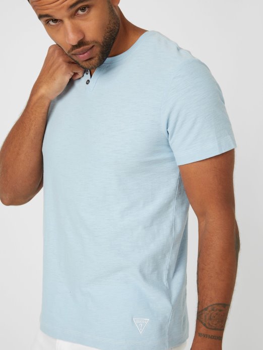 Wedgewood Plava Eko Ricky Split Tee Guess Shopping