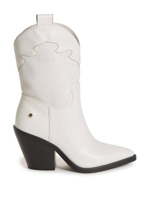 White Guess Shopping Kaz Western Boots