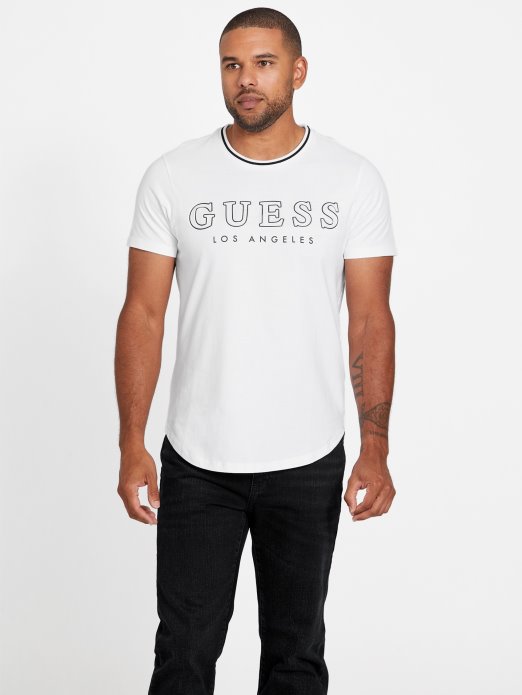 Zade Longline Crew Neck Pure White Guess Shopping