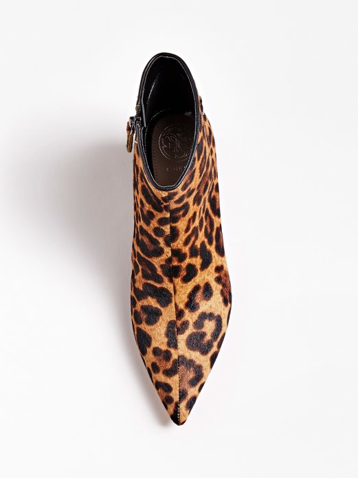 Zadien Animalier Leather Court Shoe Guess Shopping Animalier