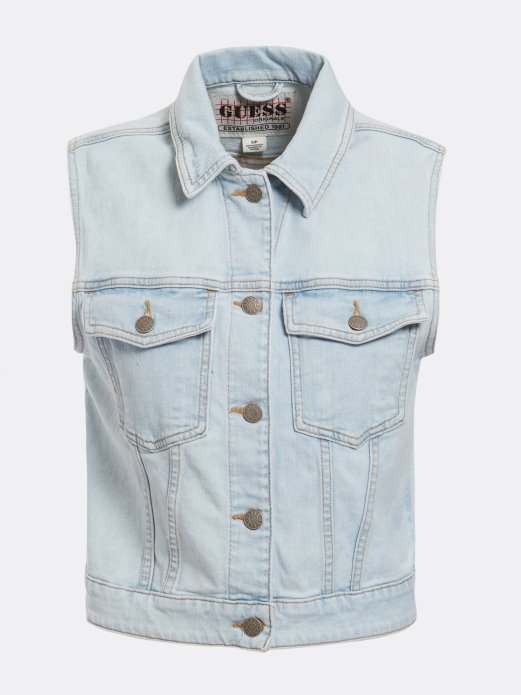 Zastava Logo Traper Jakna Svijetloplava Guess Shopping