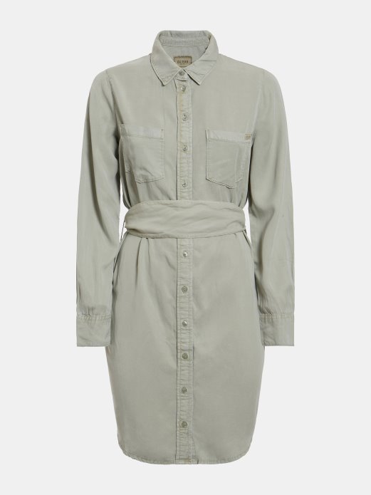 Zelena Chemisier Haljina S Više Pojaseva Guess Shopping