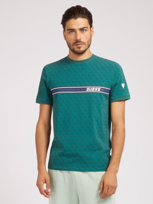 Zelena Guess Shopping All Over Majica S Logotipom