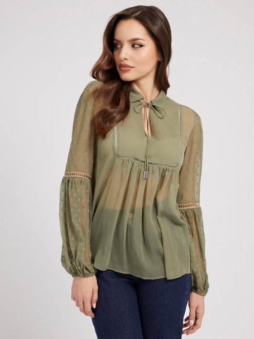 Zelena Guess Shopping Bluza Od šifona