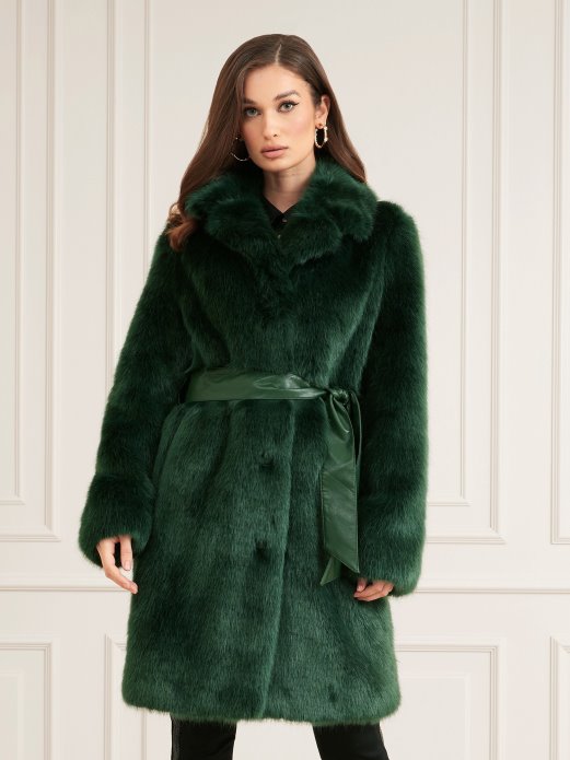 Zelena Guess Shopping Marciano Kaput Od Umjetnog Krzna