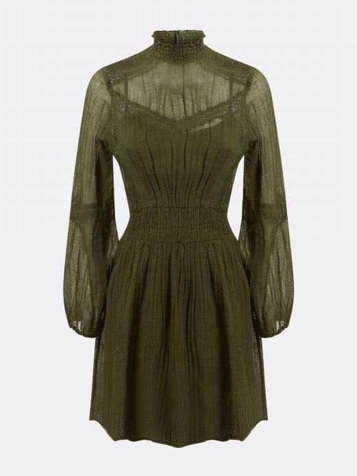 Zelena Haljina Od Mješavine Pamuka Pogodi Kupnju