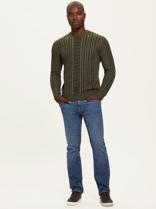 Zeleni Vrijesak Combo Guess Shopping Phil Dvobojni Pleteni Džemper