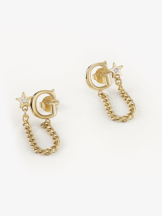 Zlatne A-star-is-born-naušnice Guess Shopping