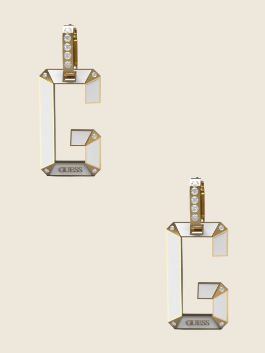 Zlatne Boje G Logo Huggie Hoop Naušnice Guess Shopping Gold