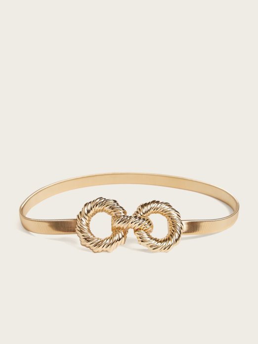 Zlatni Elastični Lančić U Boji Zlata Guess Shopping