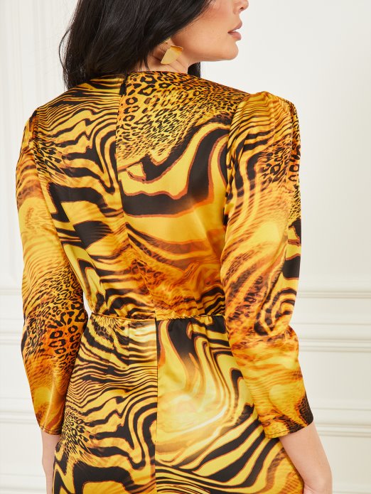 Zlatni Zalazak Sunca Print Guess Shopping Zlatni Zalazak Sunca Haljina