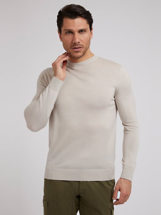 Marciano Vuneni Pulover S Okruglim Ekrezom Sivi Guess Shopping