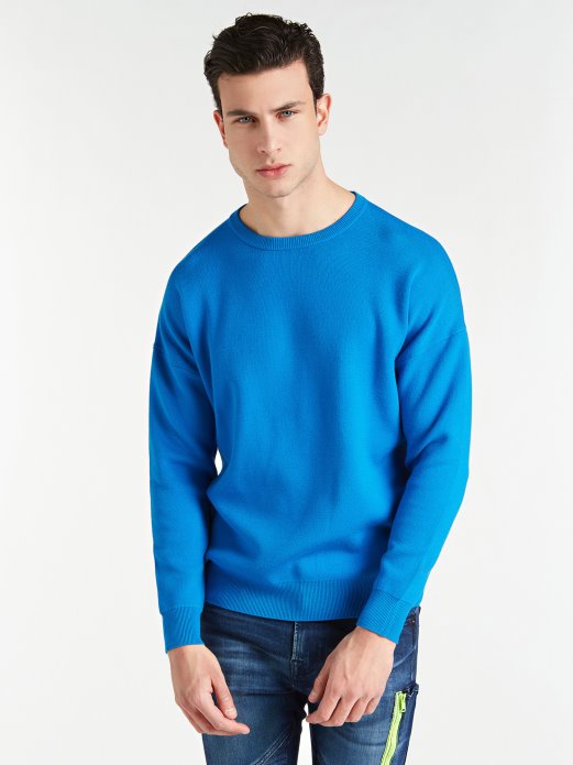 široki Pulover Guess Shopping Plava