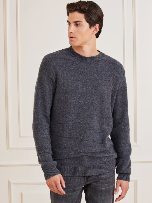 Marciano Džemper Od Mješavine Vune Smeđi Multi Guess Shopping