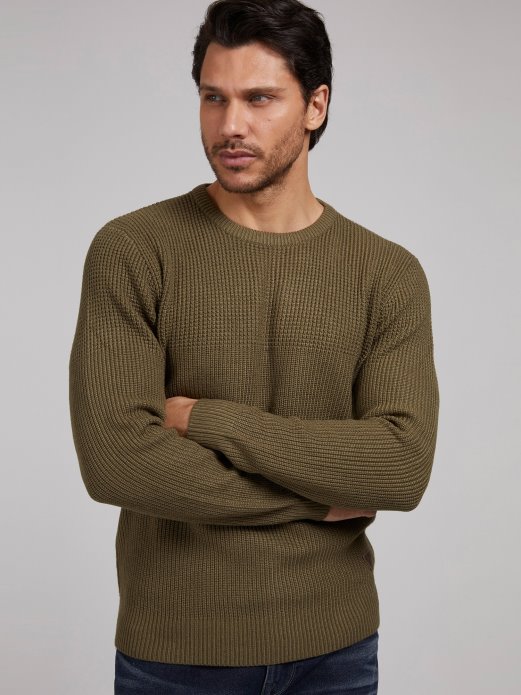 Pulover Od Mješavine Viskoze S Okruglim Izrezom Zeleni Guess Shopping