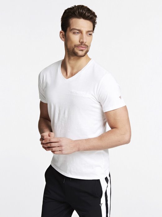 Guess Shopping Majica S Okruglim Izrezom Bijela