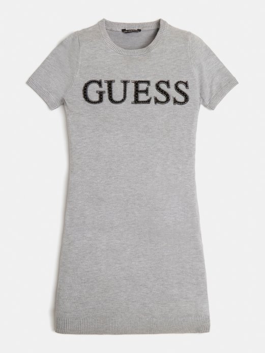 Siva Haljina S Logom S Više Prednjih Strana Guess Shopping