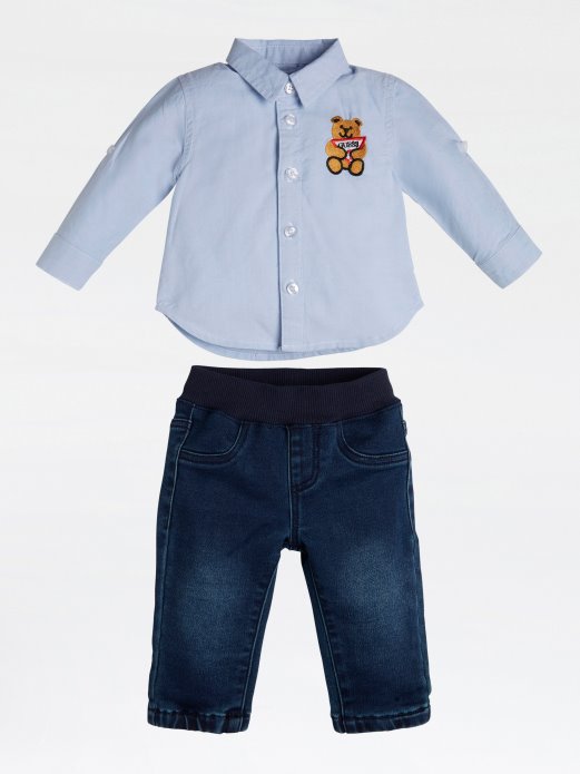 Guess Shopping Svjetloplavi Set Košulje I Hlače