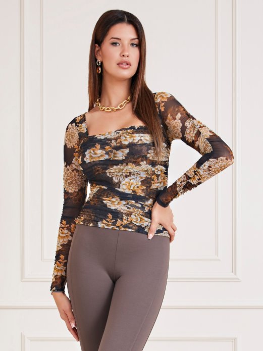 Guess Shopping Crni Multi Marciano Gornji Dio S Cvjetnim Uzorkom