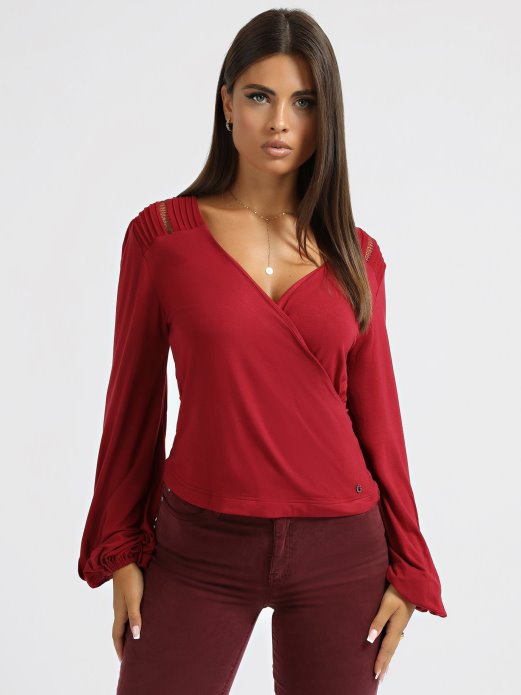 Guess Shopping Front Zamotati Top