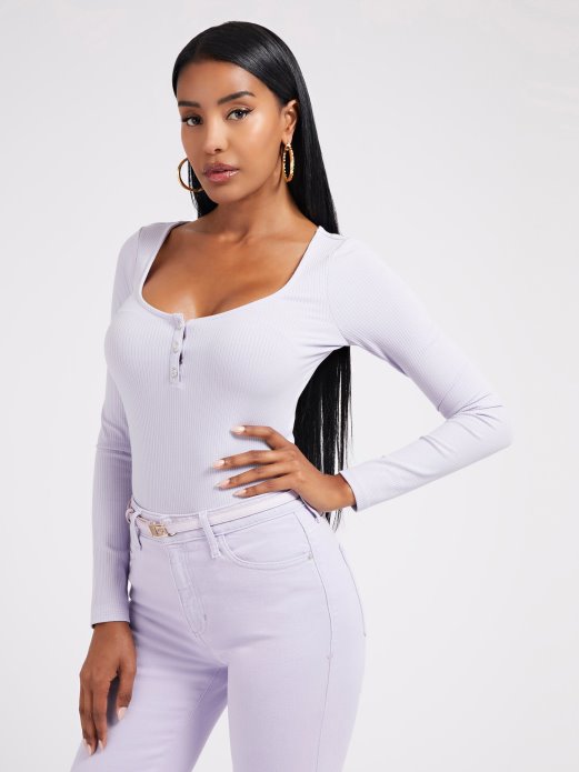 Lila Jewel Buttons Top Guess Shopping