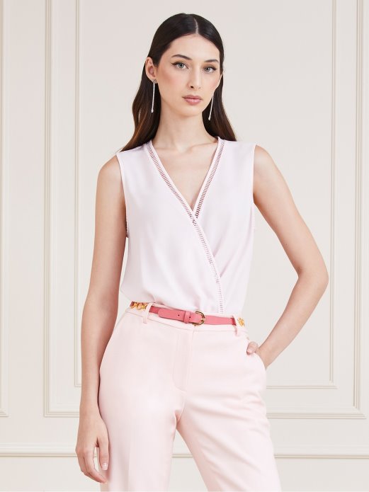 Guess Shopping Tijelo S Umetkom Od Ružičaste Marciano čipke