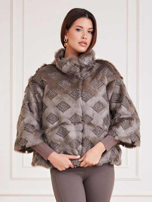 Marciano Jakna Od Umjetnog Krzna Guess Shopping Smeđa