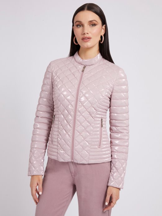 Roza Prošivena Podstavljena Jakna Guess Shopping