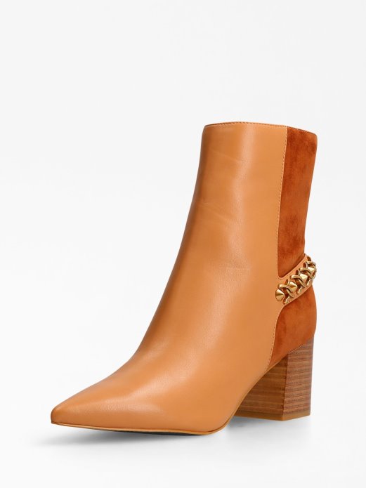 Hibah Niske čizme Od Prave Kože Guess Shopping Smeđe