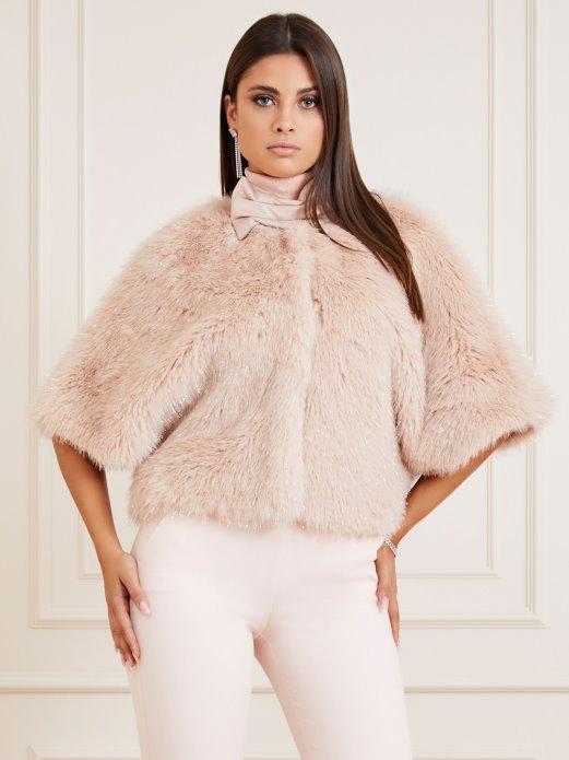 Marciano Jakna Od Umjetnog Krzna Guess Shopping Ružičasta