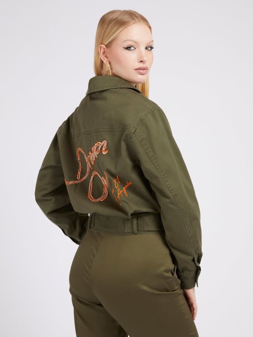 Jakna S Vezom Na Leđima Zelena Guess Shopping