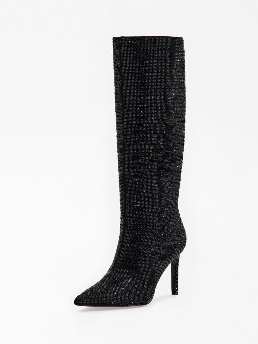 Rhinestone Dayton Visoke čizme Crne Guess Shopping