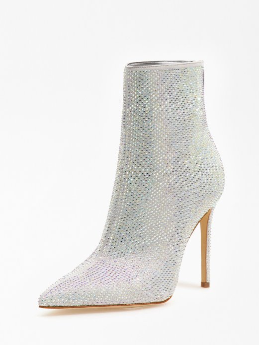 Rhinestone Selma Gležnjače Srebrne Guess Shopping