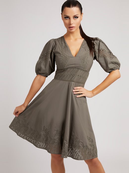 Vez Pamučna Haljina Guess Shopping Zelena